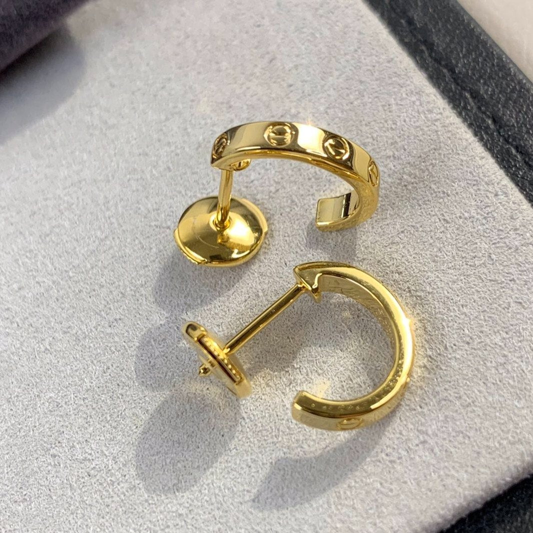 CARTIER LOVE EARRINGS 2.65MM GOLD