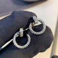 CARTIER JUSTE EARRINGS 3.65MM SILVER DIAMONDS