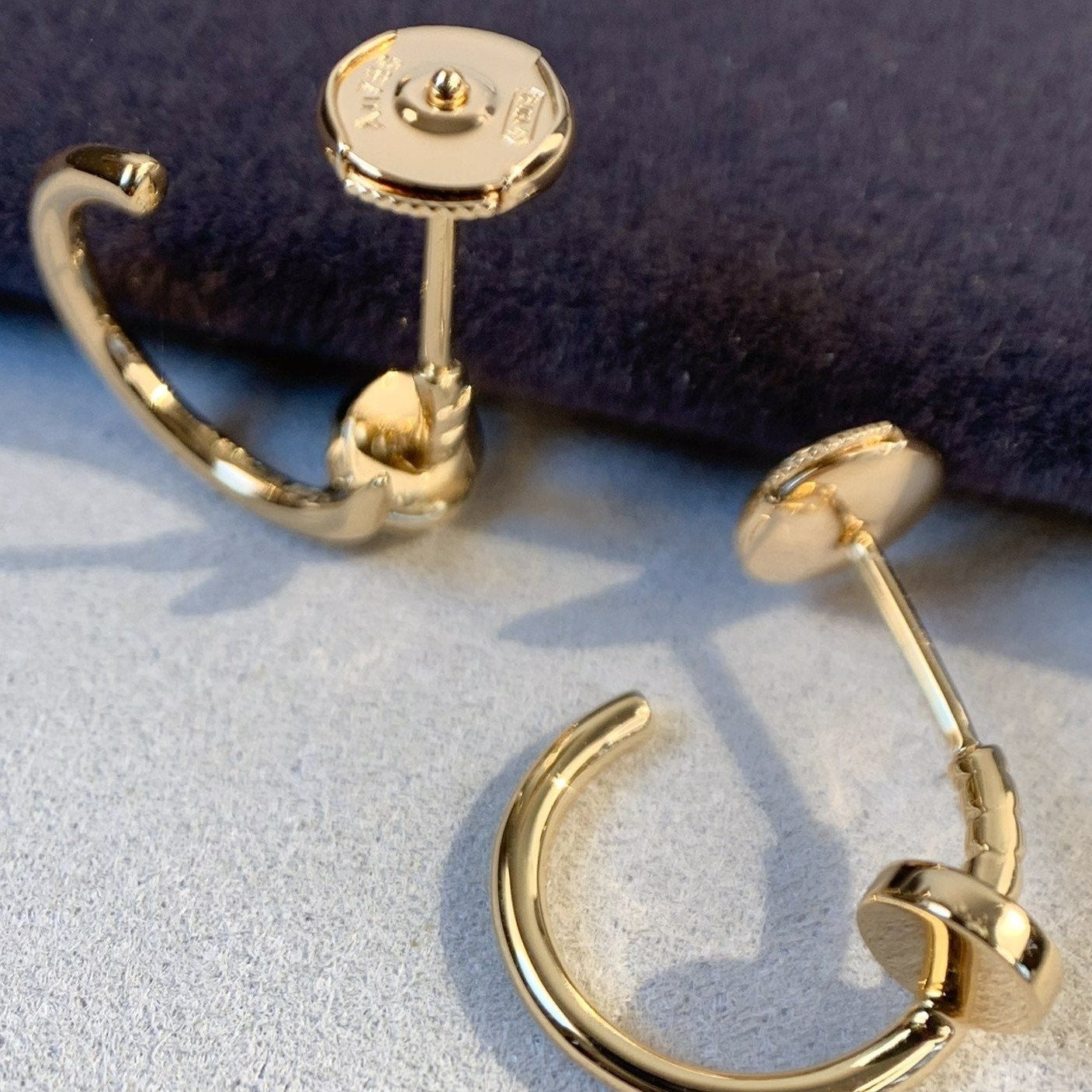 CARTIER JUSTE EARRINGS 1.8MM PINK GOLD