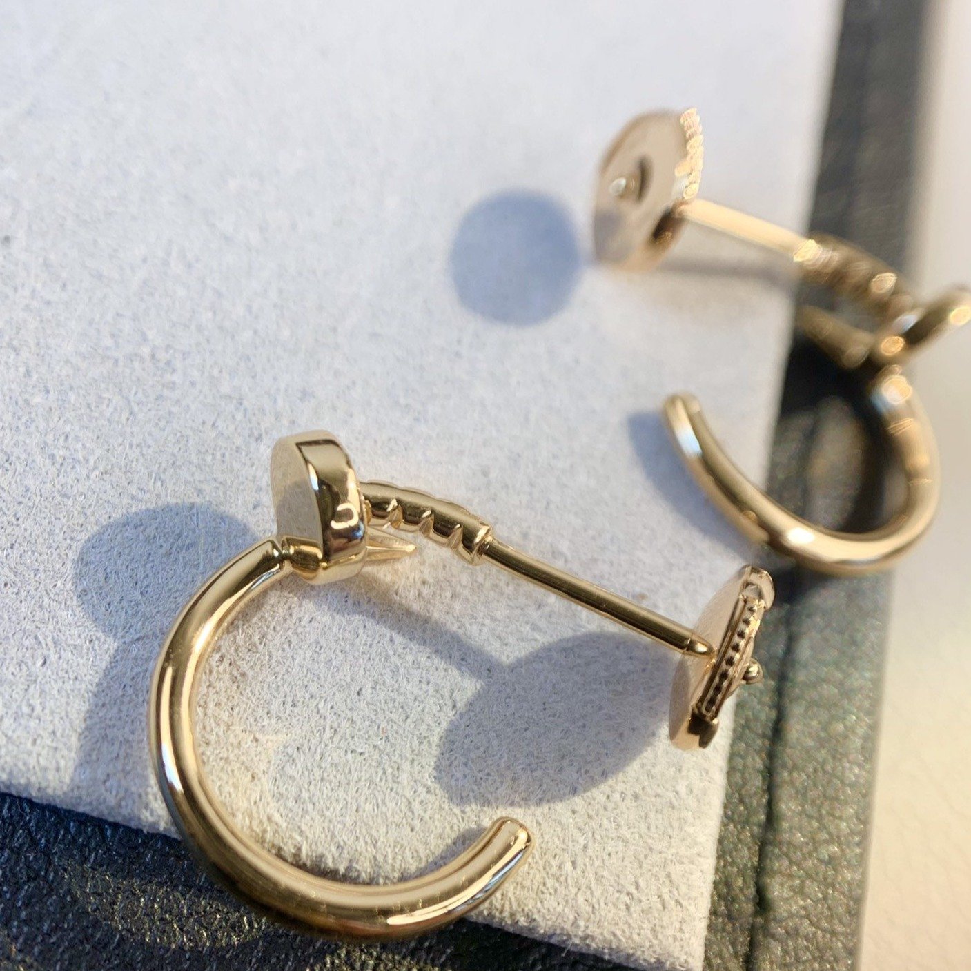 CARTIER JUSTE EARRINGS 1.8MM PINK GOLD