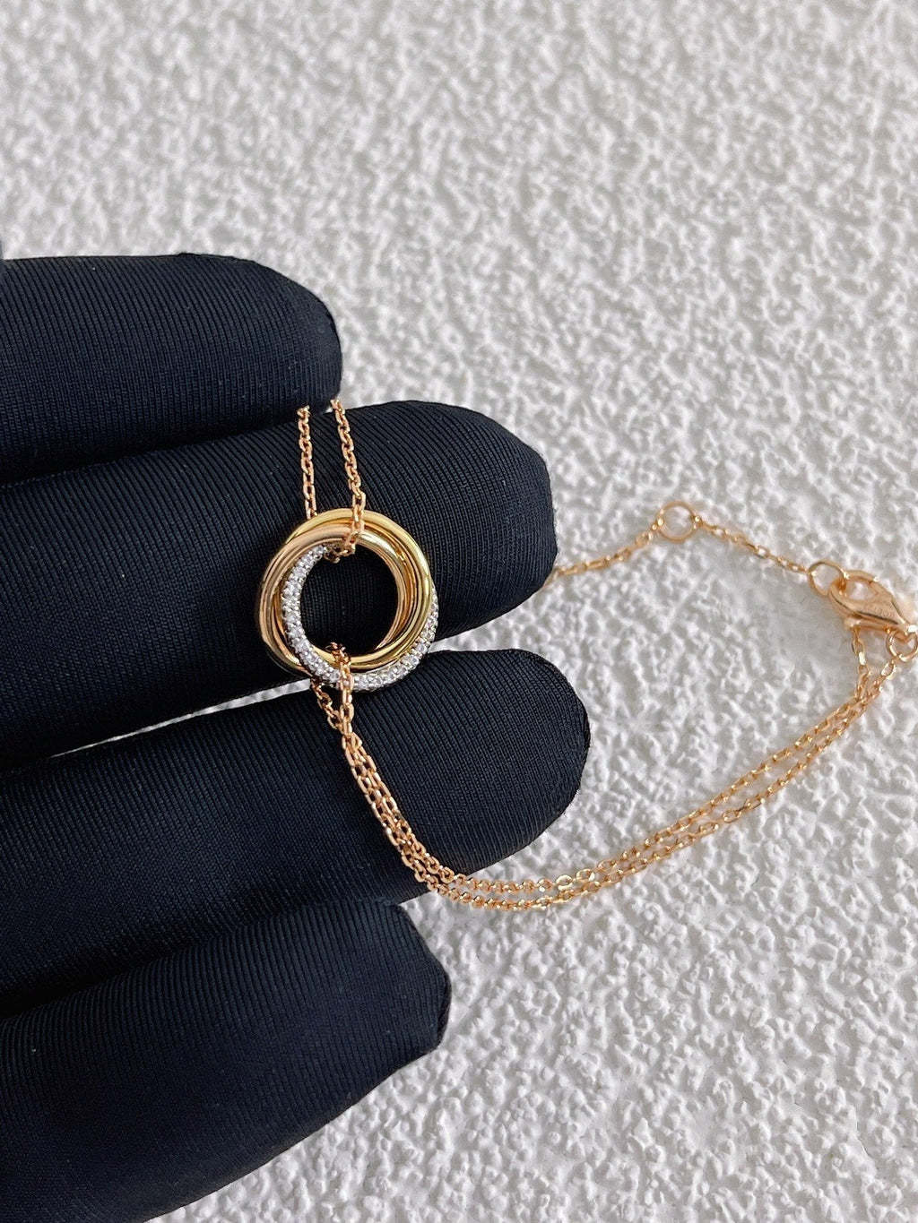 CARTIER TRINITI BRACELET GOLD SILVER PINK GOLD DIAMONDS