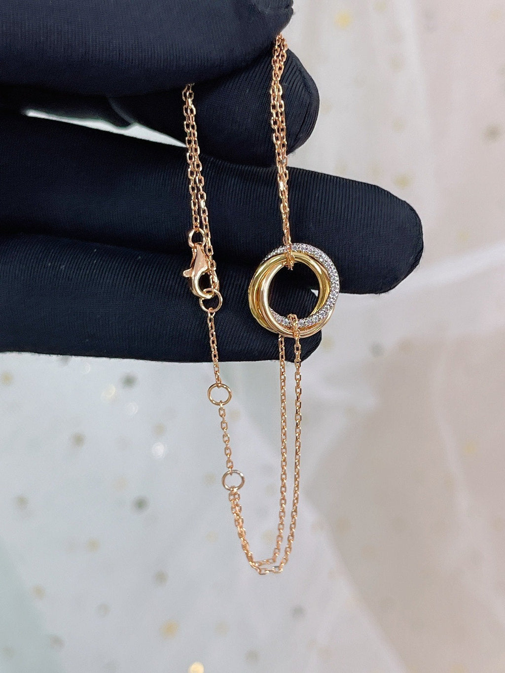 CARTIER TRINITI BRACELET GOLD SILVER PINK GOLD DIAMONDS