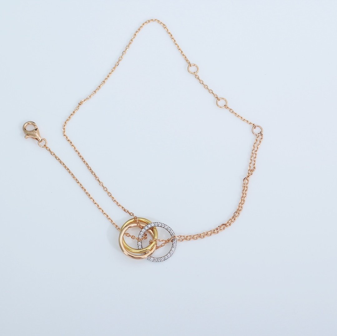 CARTIER TRINITI BRACELET GOLD SILVER PINK GOLD DIAMONDS