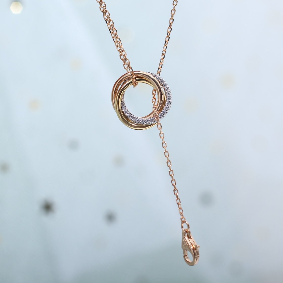 CARTIER TRINITI BRACELET GOLD SILVER PINK GOLD DIAMONDS