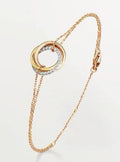 CARTIER TRINITI BRACELET GOLD SILVER PINK GOLD DIAMONDS