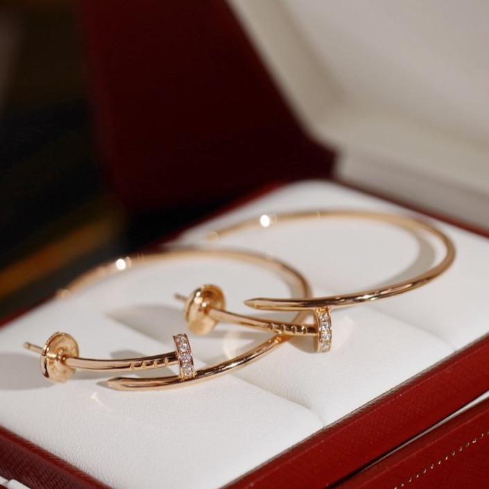 CARTIER JUSTE EARRINGS DIAMONDS 1.8MM