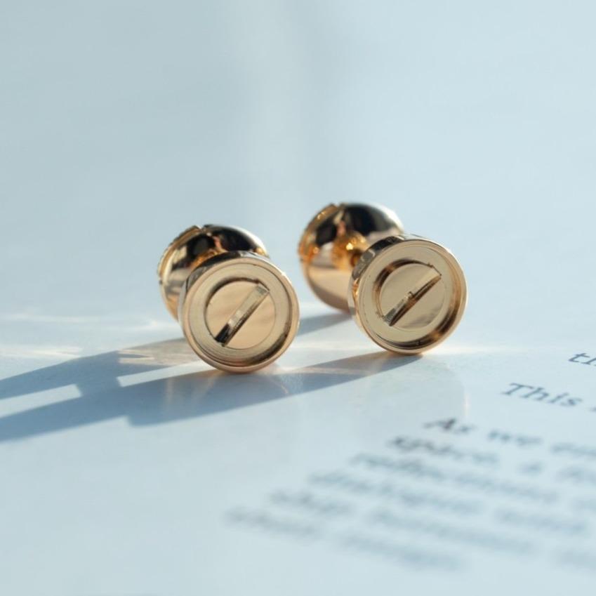 CARTIER LOVE EARRINGS PINK GOLD 7.2MM
