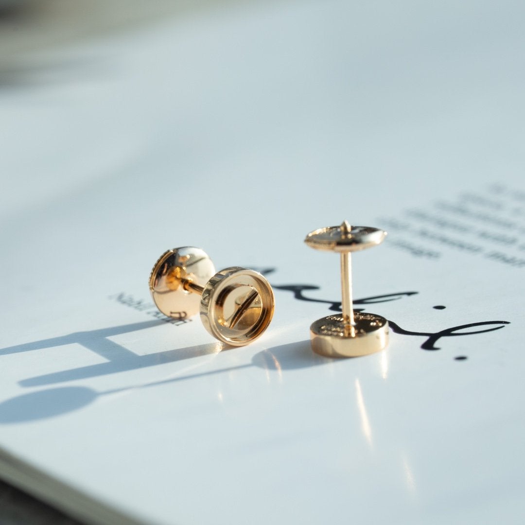 CARTIER LOVE EARRINGS PINK GOLD 7.2MM