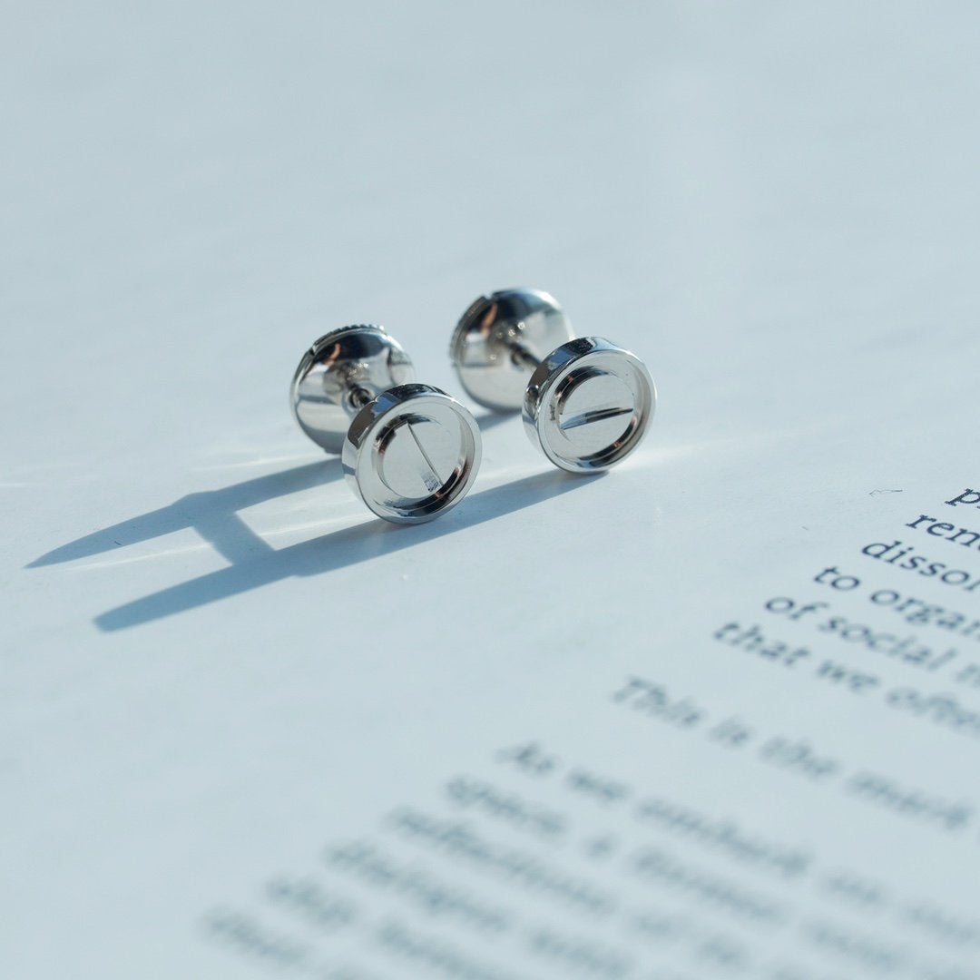 CARTIER LOVE EARRINGS SILVER 7.2MM