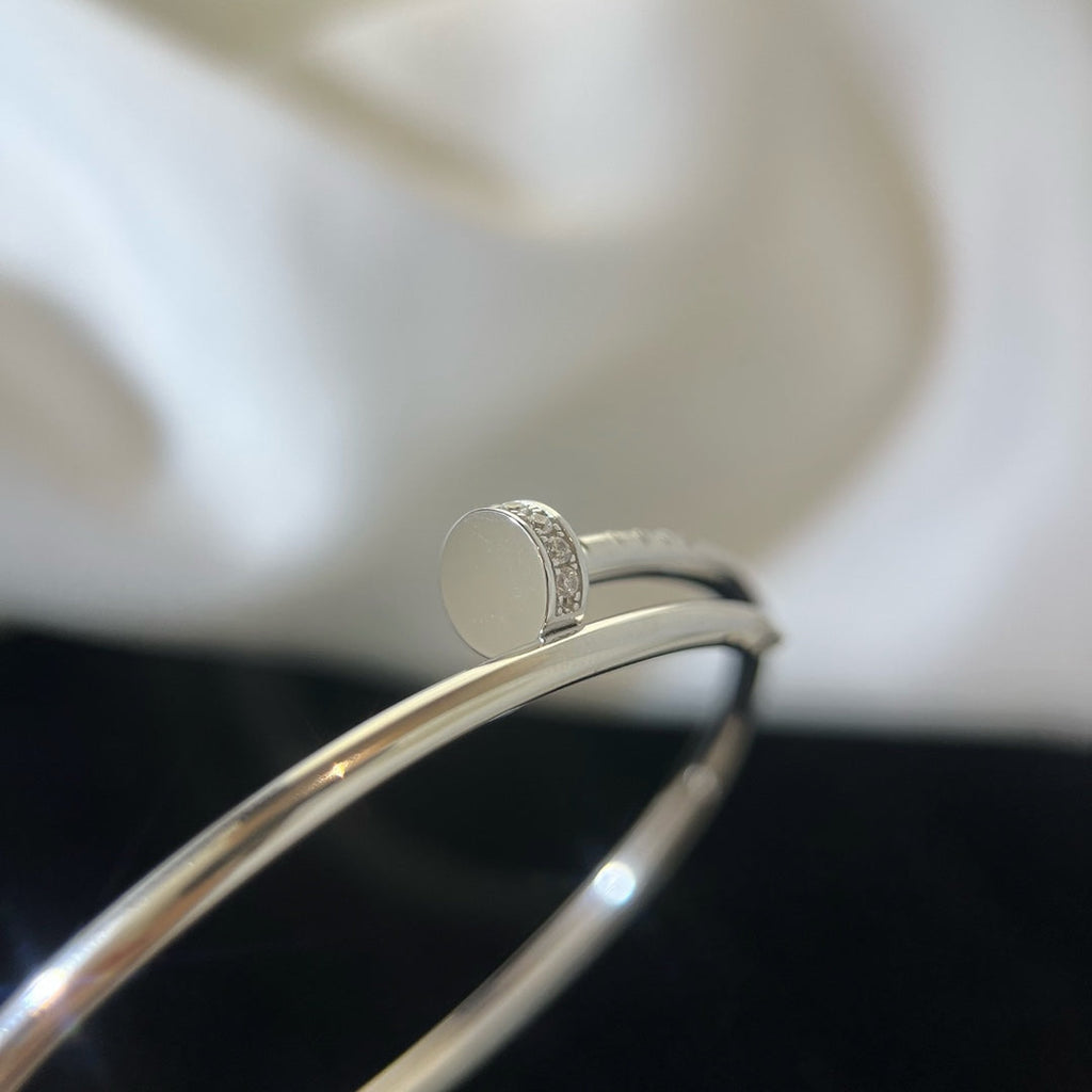 CARTIER JUSTE BRACELET 2.5MM SILVER DIAMOND