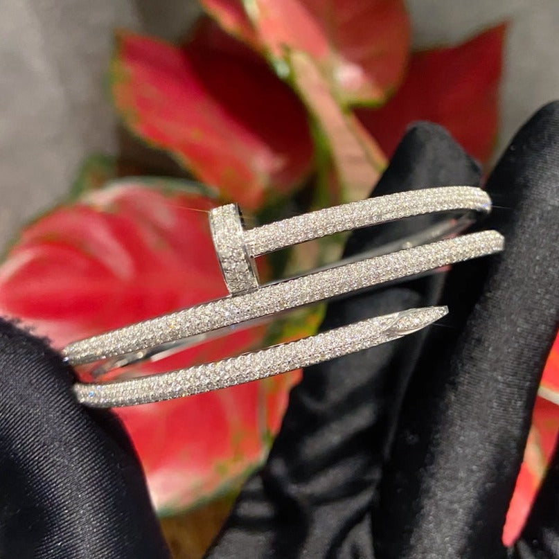 CARTIER JUSTE BRACELET 3.5MM DOUBLE ROW FULL DIAMOND