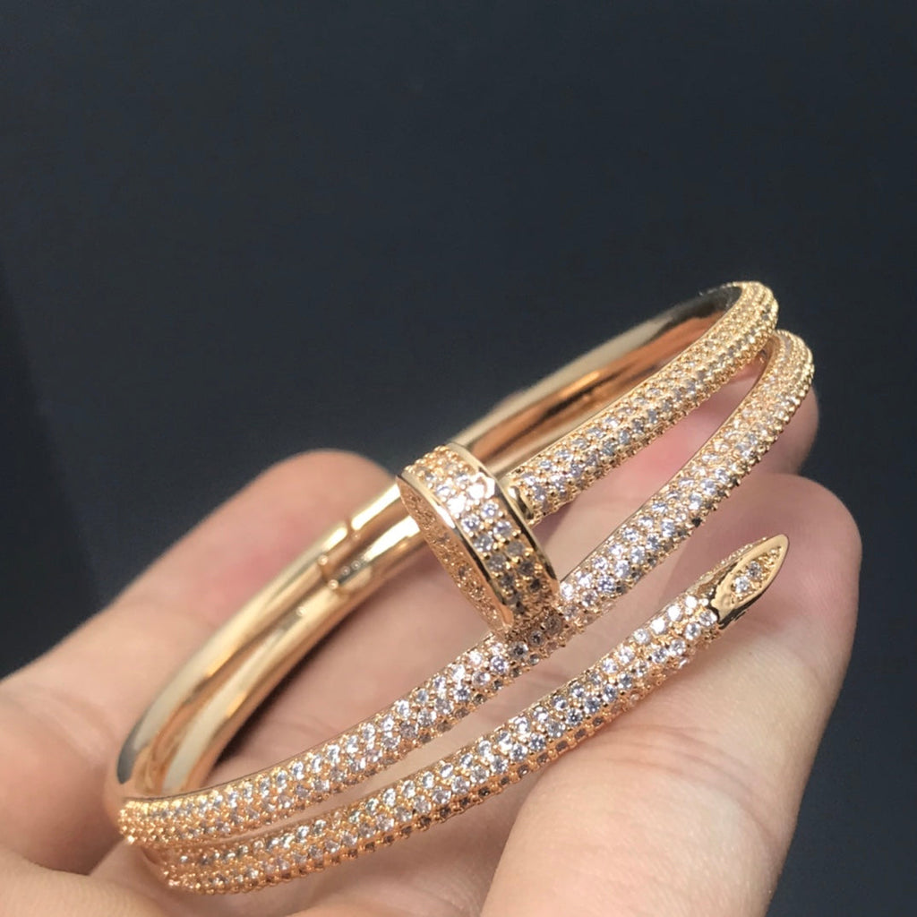 CARTIER JUSTE BRACELET 3.5MM DOUBLE ROW FULL DIAMOND