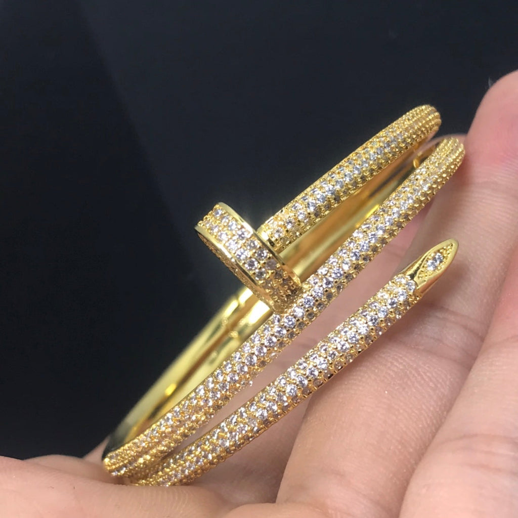 CARTIER JUSTE BRACELET 3.5MM DOUBLE ROW FULL DIAMOND