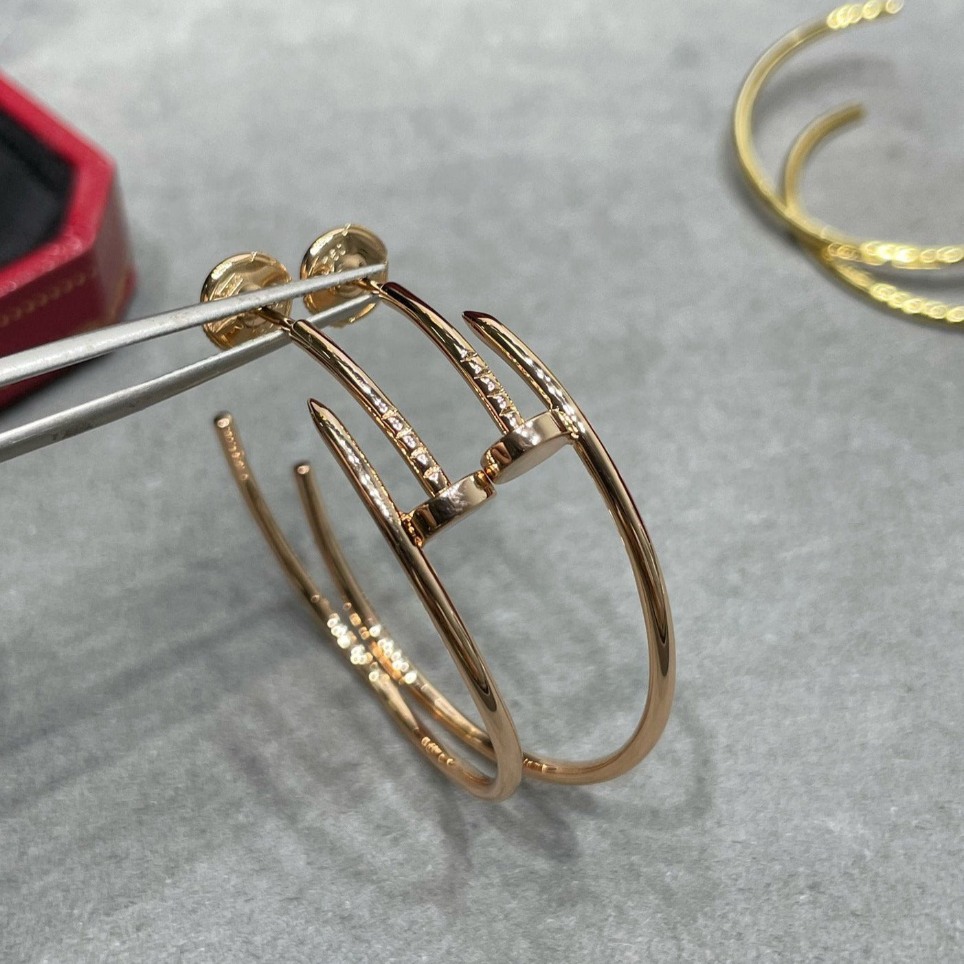 CARTIER JUSTE LARGE HOOP EARRINGS