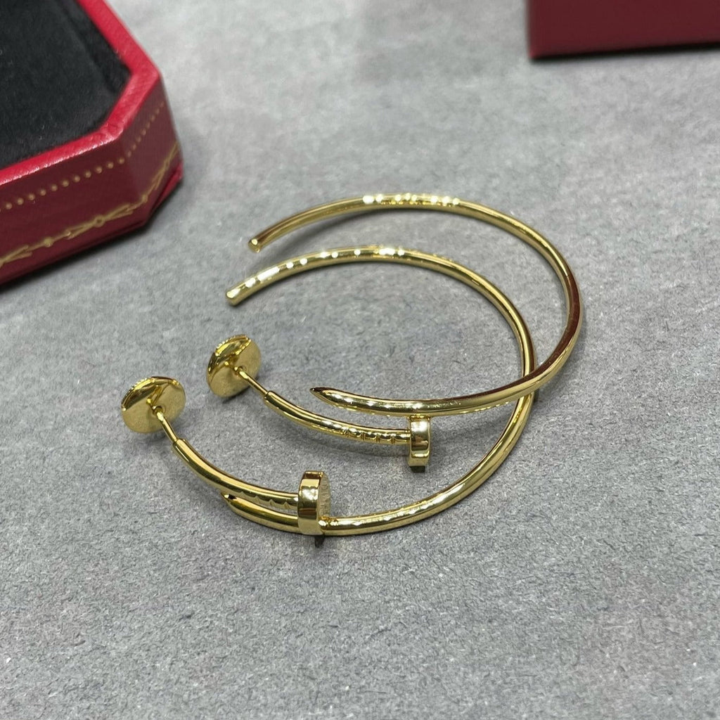 CARTIER JUSTE LARGE HOOP EARRINGS