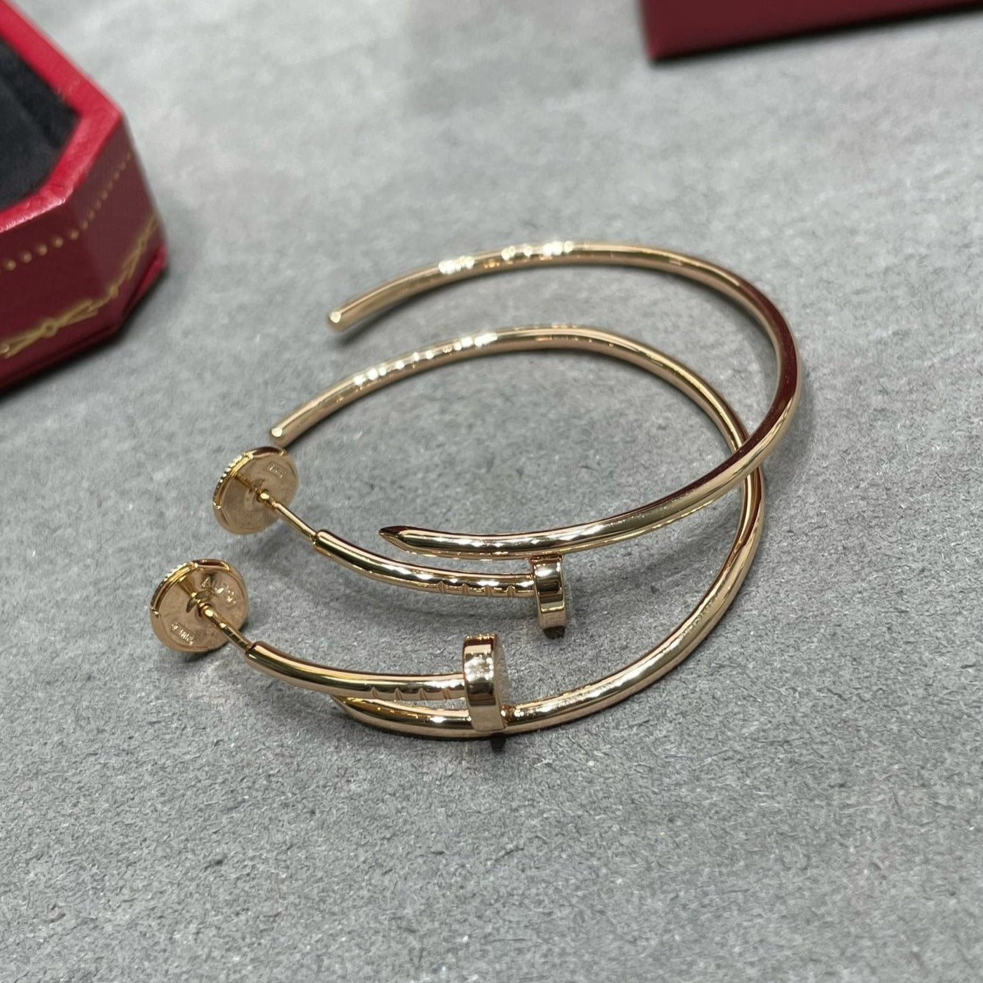 CARTIER JUSTE LARGE HOOP EARRINGS