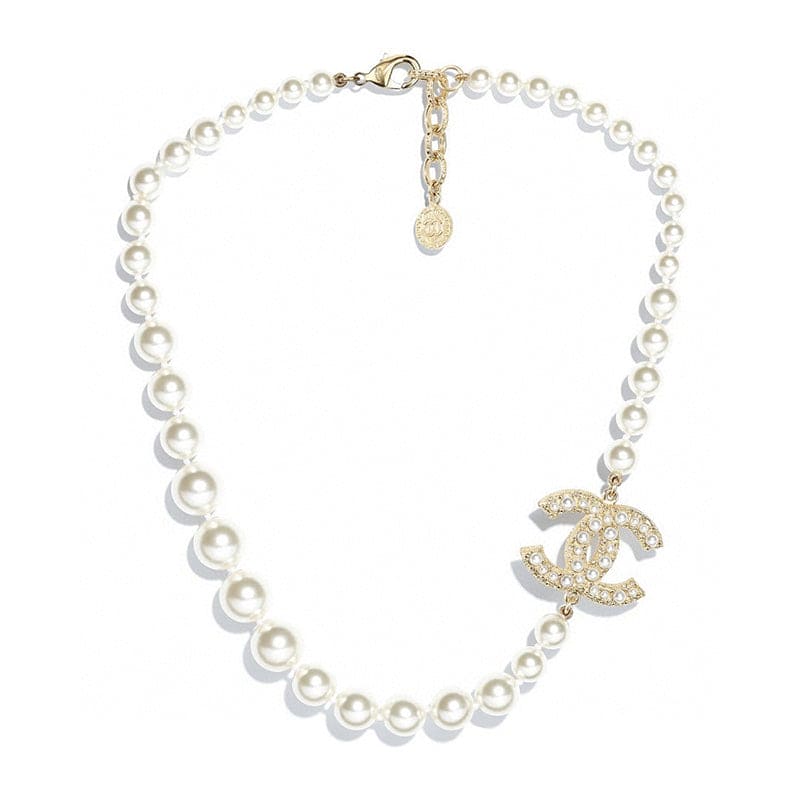 18K  Chanel 100TH ANNIVERSARY Pearl Chain Necklace