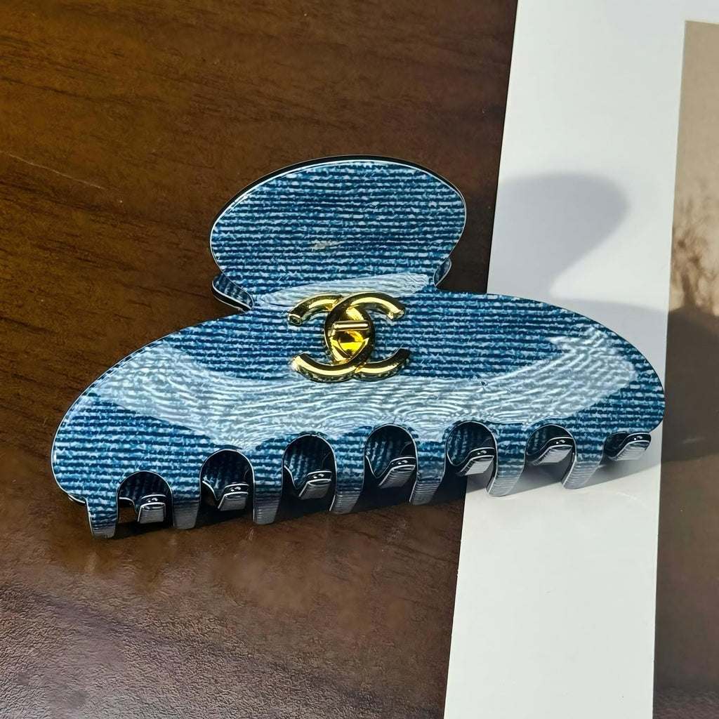 Chanel Denim Blue Hair Pins (Set: 5Pcs Total as the Main Pic)