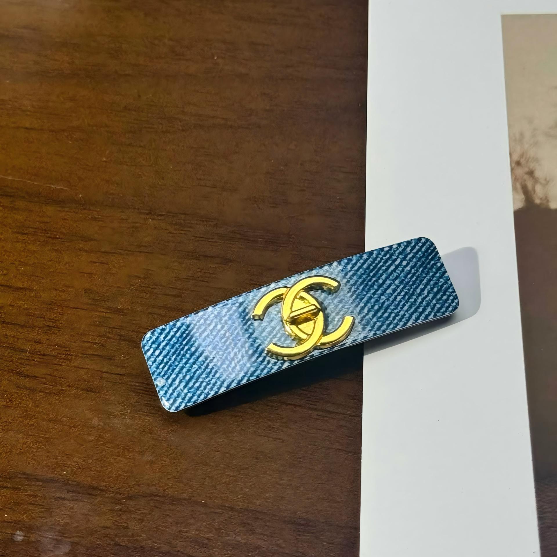 Chanel Denim Blue Hair Pins (Set: 5Pcs Total as the Main Pic)