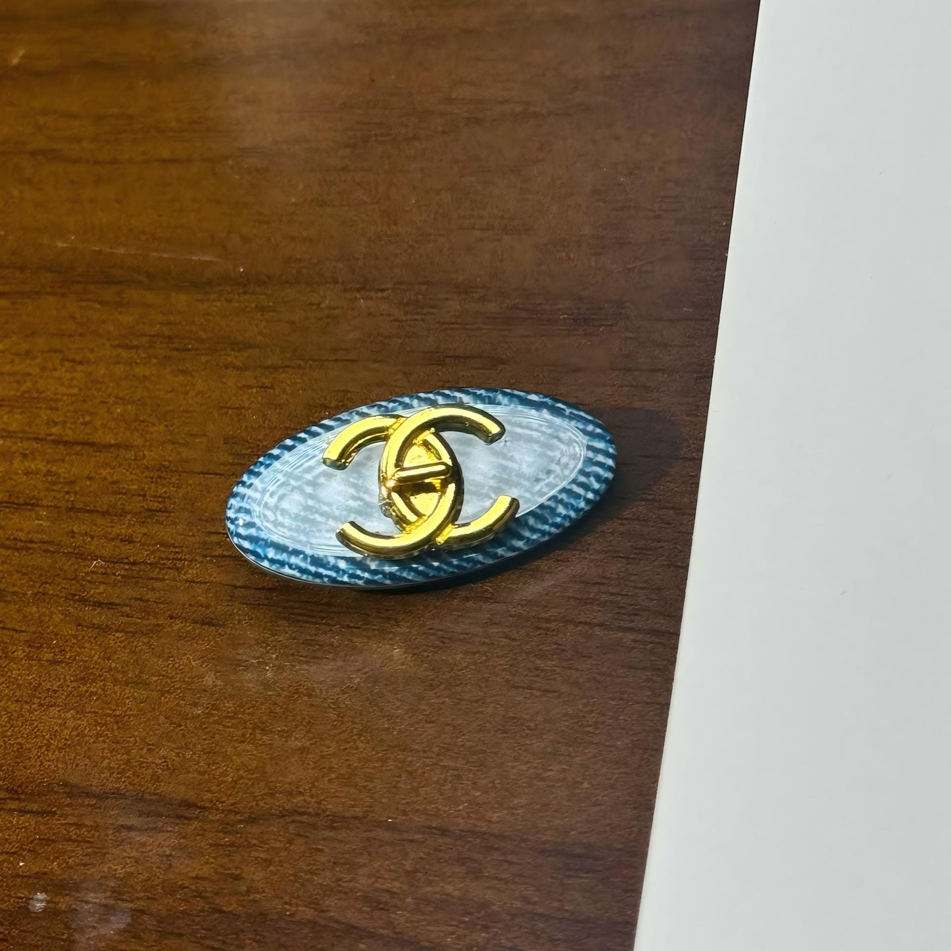 Chanel Denim Blue Hair Pins (Set: 5Pcs Total as the Main Pic)