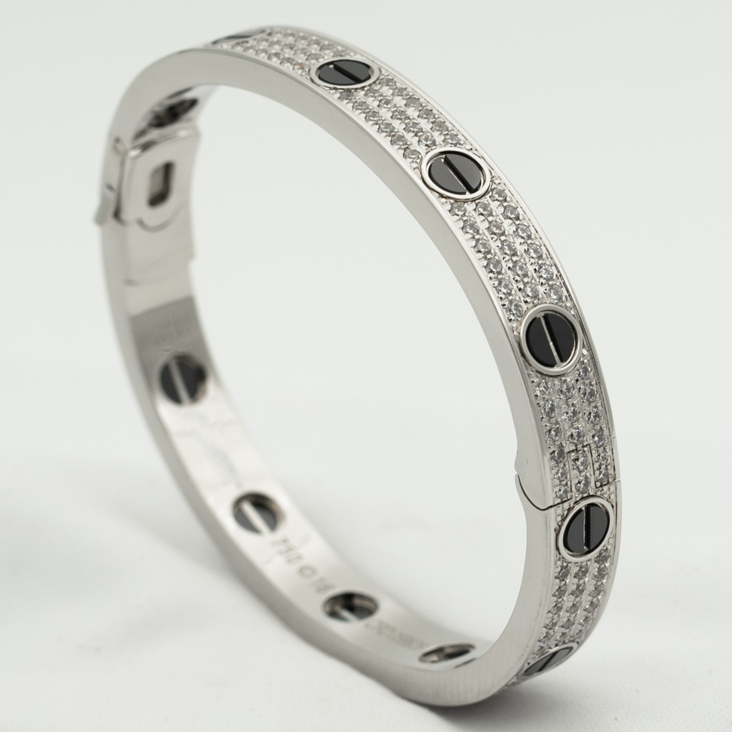 CARTIER LOVE BRACELET 6.1MM DIAMOND-CERAMIC