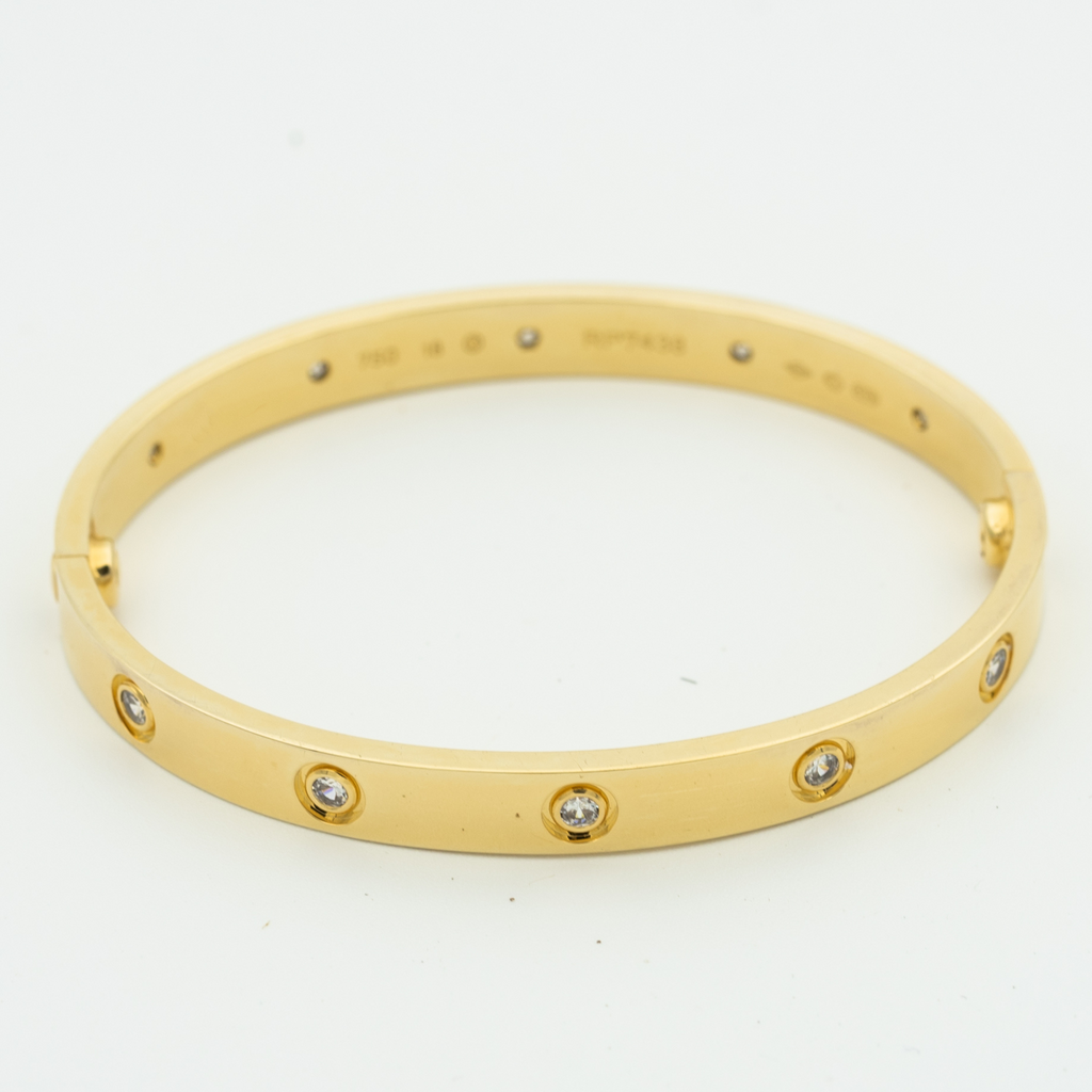 CARTIER LOVE BRACELET 6.1MM 10 DIAMONDS