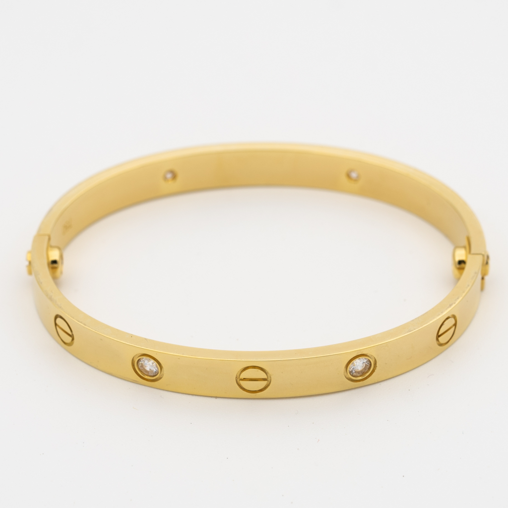 CARTIER LOVE BRACELET 6.1MM 4 DIAMONDS