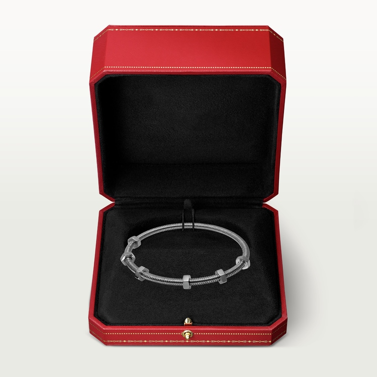 CARTIER NUTS AND BOLTS NON-RHODIUMIZED SILVER BRACELET