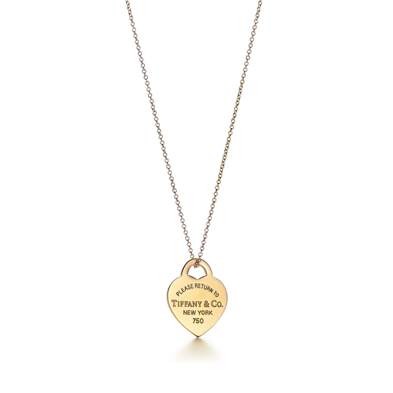 Tiffany Return to Tiffany Heart Tag Pendant in Yellow Gold