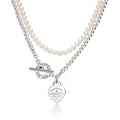 Tiffany Return to Tiffany Wrap Necklace in Silver with Pearls and a Diamond, Small