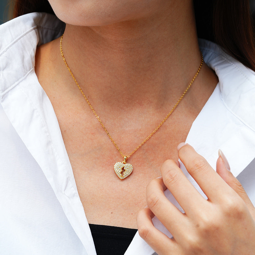 Lightning Love Pendant Moissanite Necklace