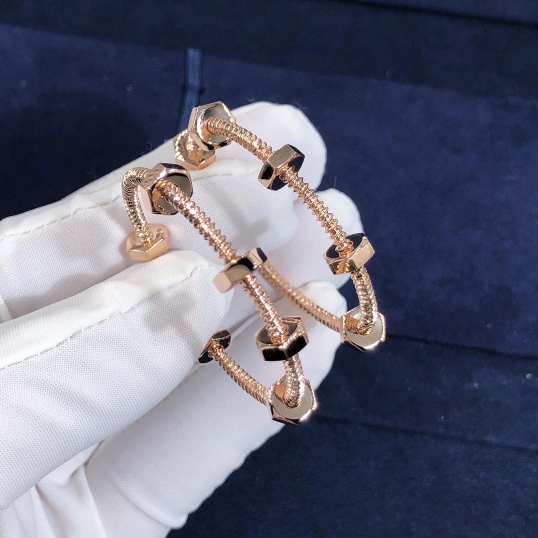 CARTIER NUTS AND BOLTS PINK GOLD EARRINGS