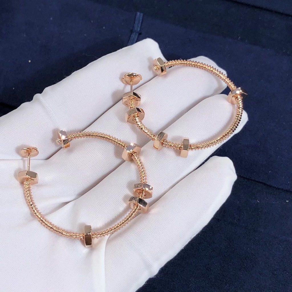 CARTIER NUTS AND BOLTS PINK GOLD EARRINGS