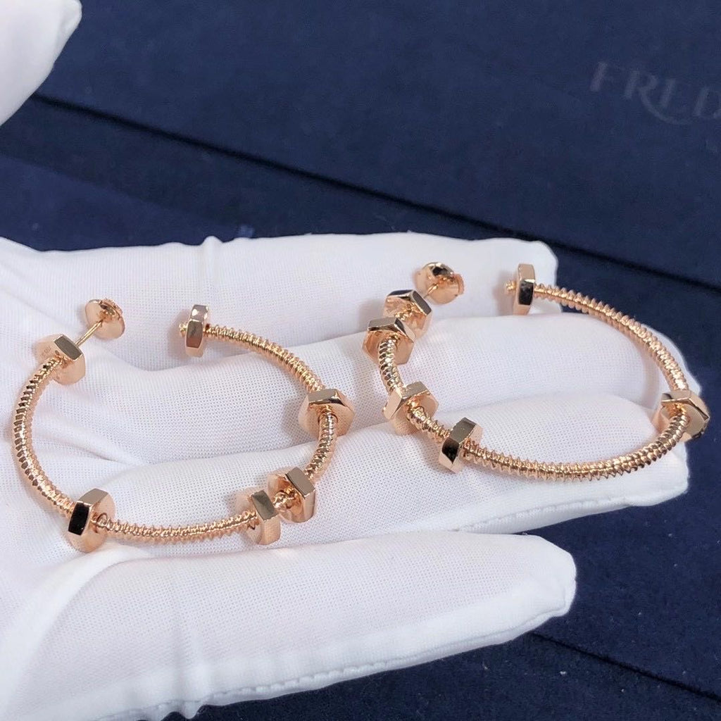 CARTIER NUTS AND BOLTS PINK GOLD EARRINGS