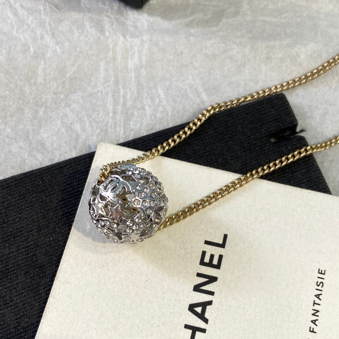 Chanel Gold Ball Necklace