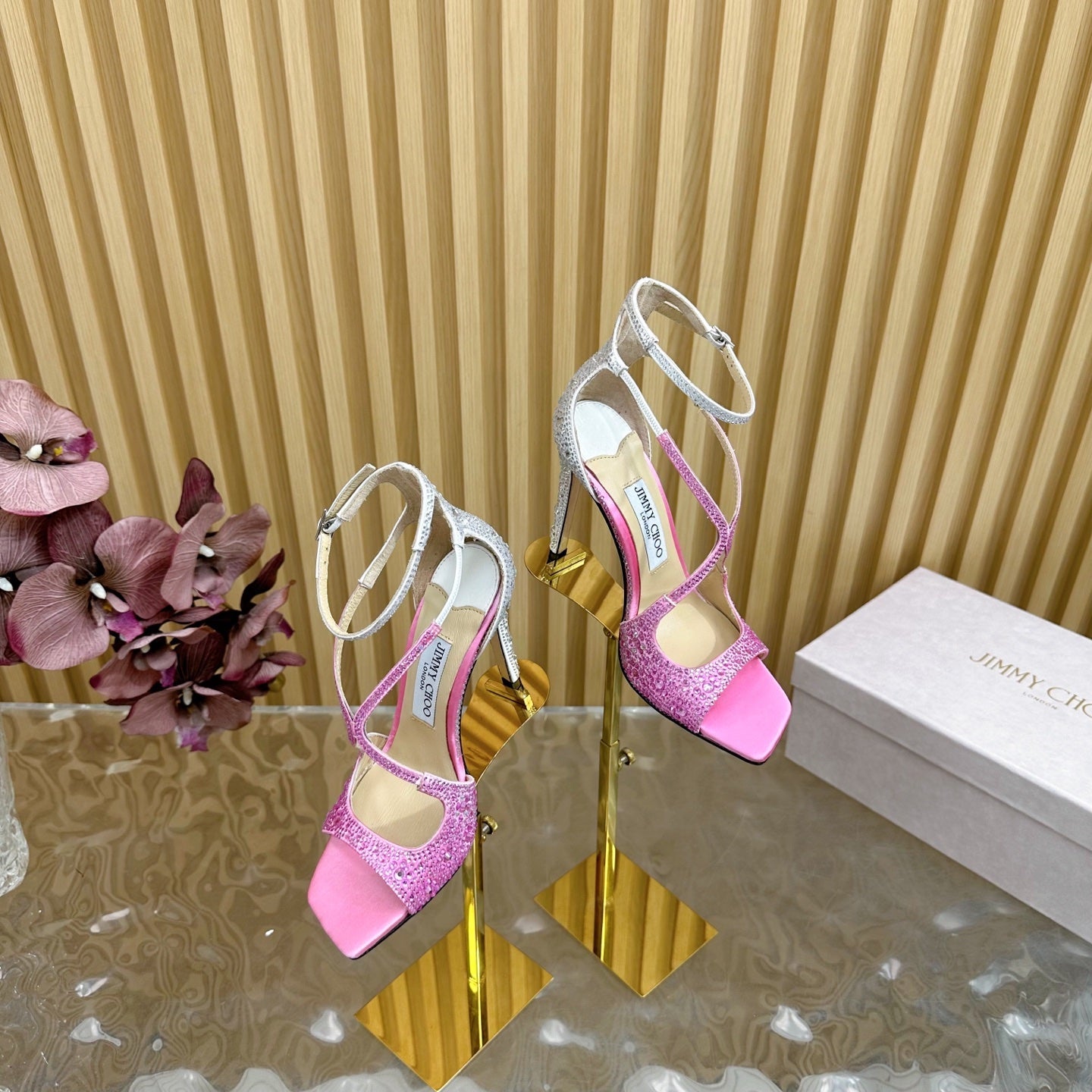 Jimmy Choo Sparkling Sandal High Heel