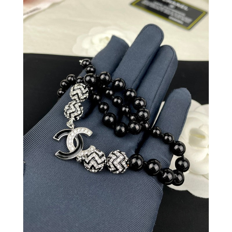 18K  Chanel 24C Black Diamond Necklace