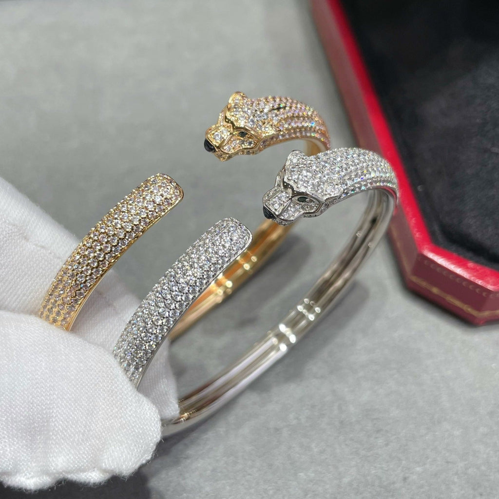 CARTIER PANTHERE FULL DIAMOND OPEN BRACELET