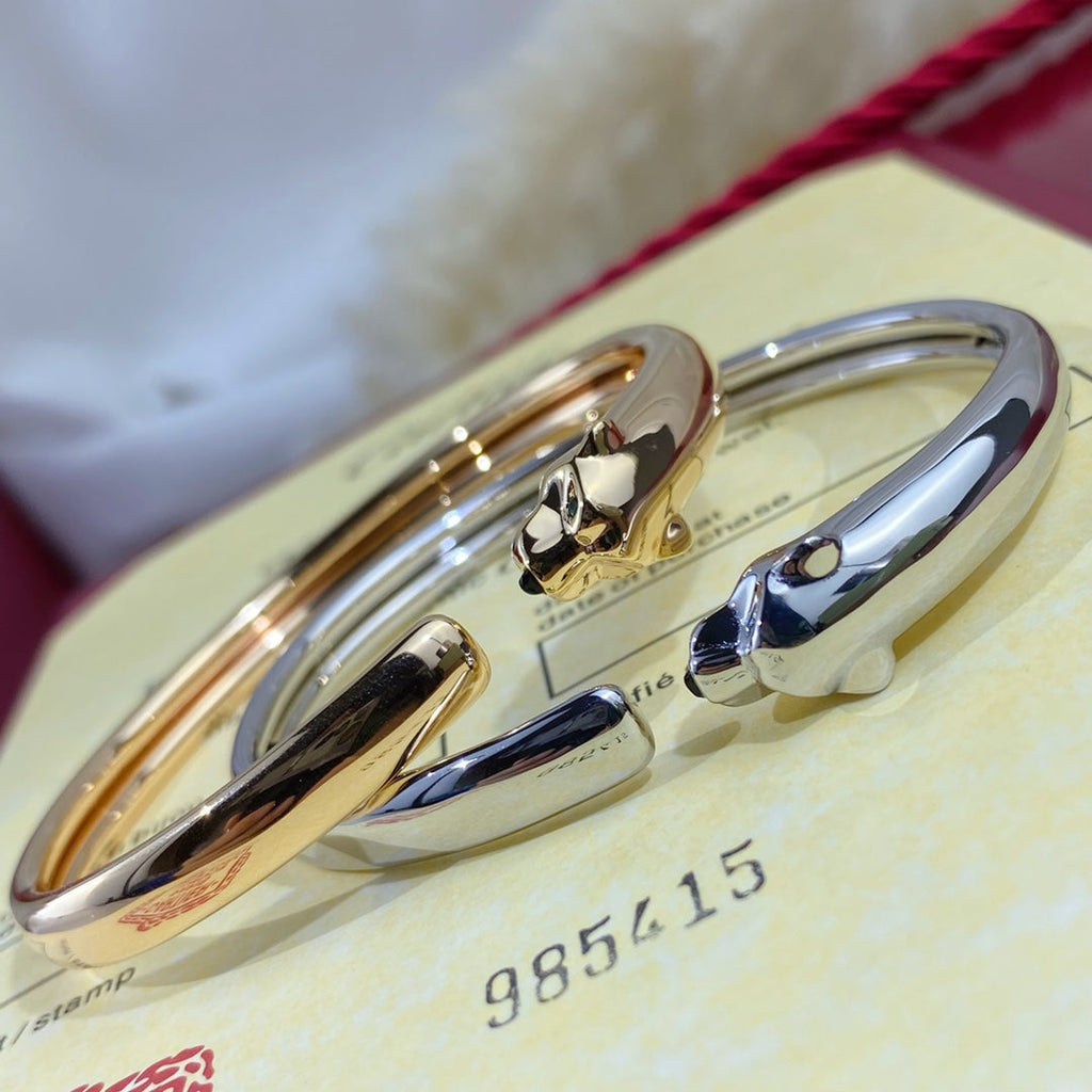 CARTIER PANTHERE SILVER OPEN BRACELET